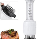 Zestaw do Nastrzykiwania Mięsa ze Stali Nierdzewnej z Systemem Zmiękczania - 30 Igieł, Ergonomiczny Uchwyt, Mycie w Zmywarce 4