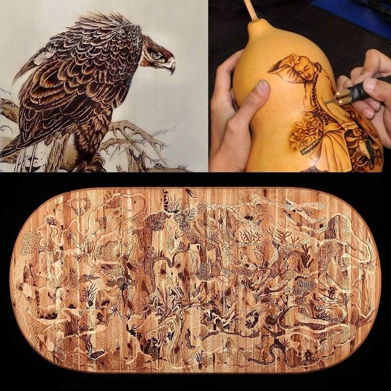 Zestaw do Wypalania Drewna z Precyzyjną Kontrolą Temperatury i Ergonomicznym Piórem 60W 5