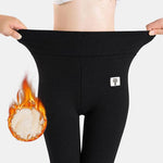 Zimowe legginsy damskie polarowe z wysokim stanem na niskie temperatury 1