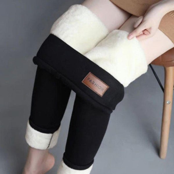 Zimowe legginsy damskie polarowe z wysokim stanem na niskie temperatury 5