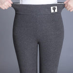 Zimowe legginsy damskie polarowe z wysokim stanem na niskie temperatury 7