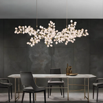 Żyrandol Kryształowy LED Do Salonu - Kwiatowy Design, Regulowana Wysokość, Eleganckie Oświetlenie 6