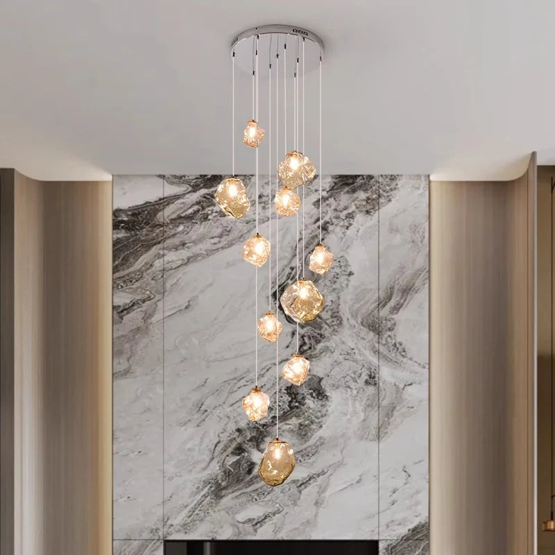 Żyrandol Nordic Villa z Regulowaną Wysokością - Minimalistyczny Design LED do Klatki Schodowej