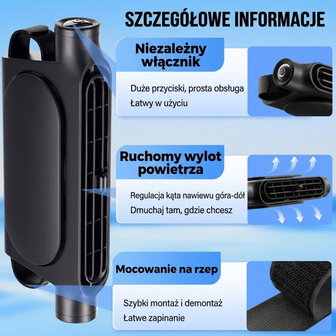 cechy wysokiej jakości wentylatora samochodowego zasilanego przez USB z regulacją prędkości