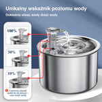 Widok poziomu baterii i pojemności fontanny