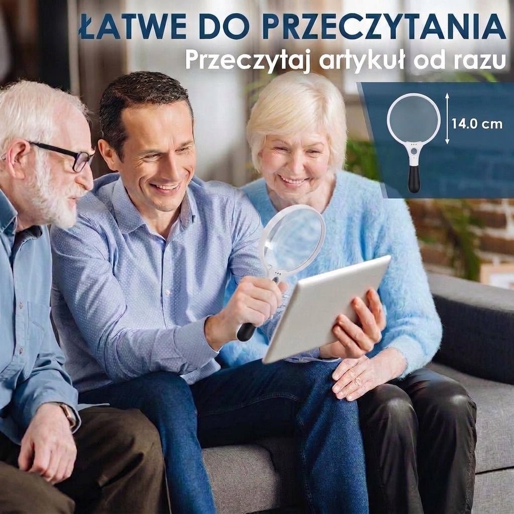 Szkło Powiększające 14cm z Oświetleniem LED – 10x, 20x, 45x do Czytania i Weryfikacji 8