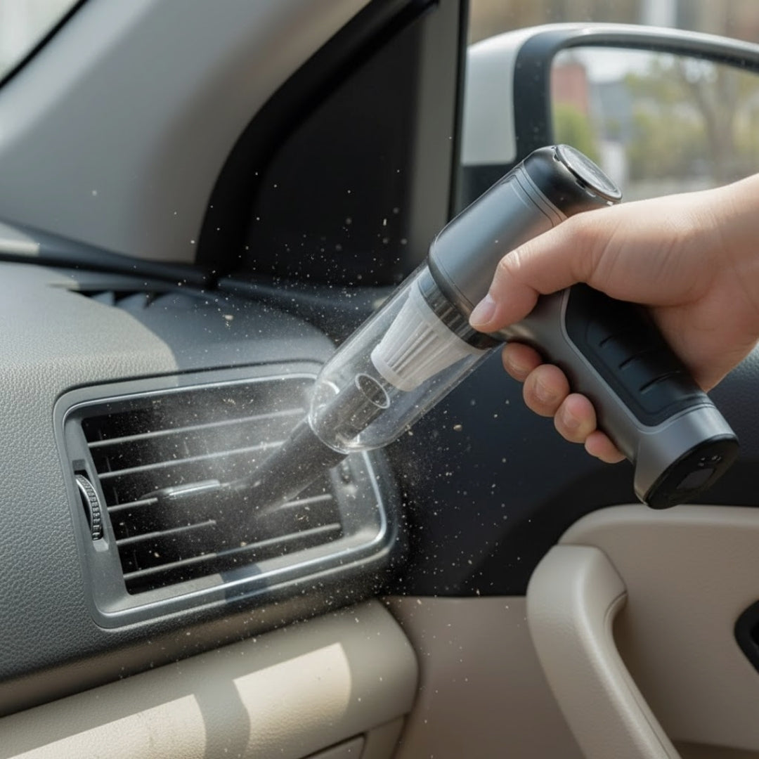 Mocny odkurzacz samochodowy bezprzewodowy – funkcja wydmuchu do czyszczenia klimatyzacji