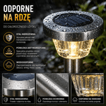 odporne na rdzę lampy solarne zewnętrzne z automatycznym przełączaniem – zestaw 4 szt., odporne na rdzę