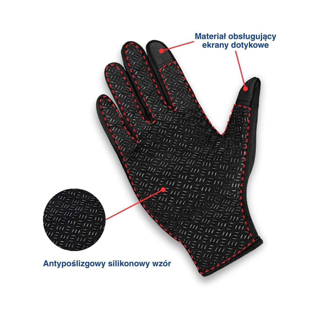 Termiczne rękawice zimowe – do jazdy na rowerze i nart, z funkcją antypoślizgową