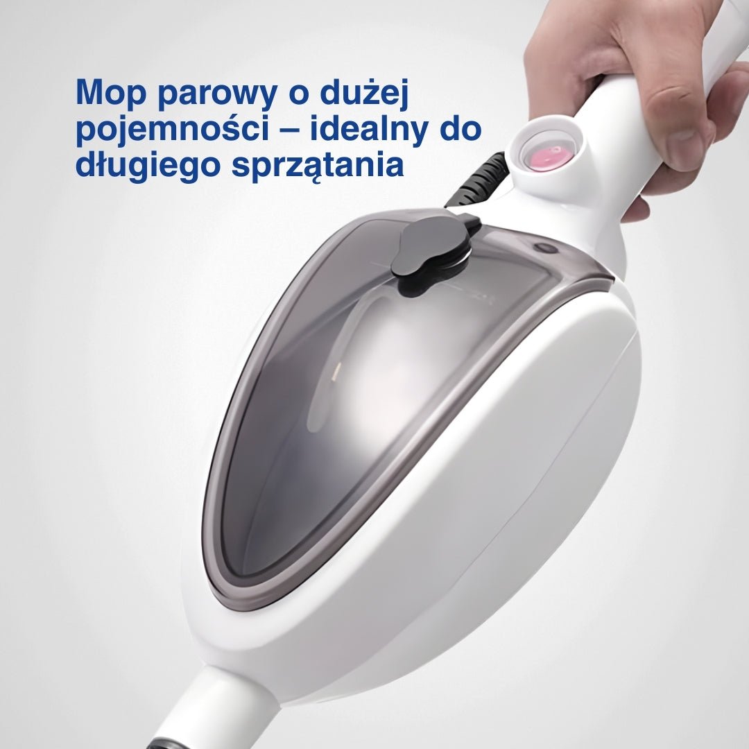 Wielofunkcyjny mop parowy z dużym zbiornikiem na wodę do dłuższego czyszczenia bez częstego uzupełniania