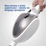 Wielofunkcyjny mop parowy z dużym zbiornikiem na wodę do dłuższego czyszczenia bez częstego uzupełniania