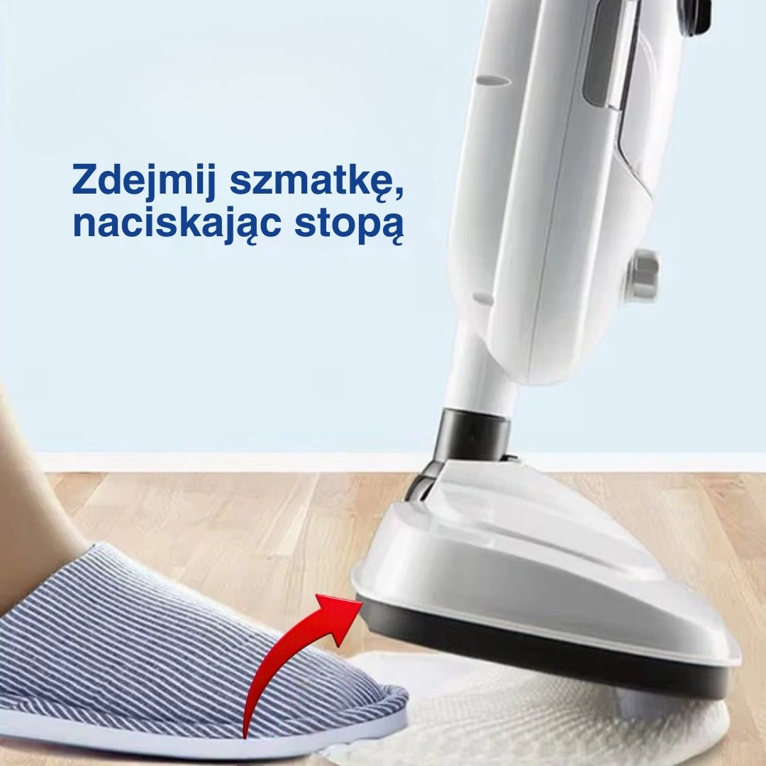 Wielofunkcyjny mop parowy z odpinaną ściereczką do łatwego i wszechstronnego czyszczenia